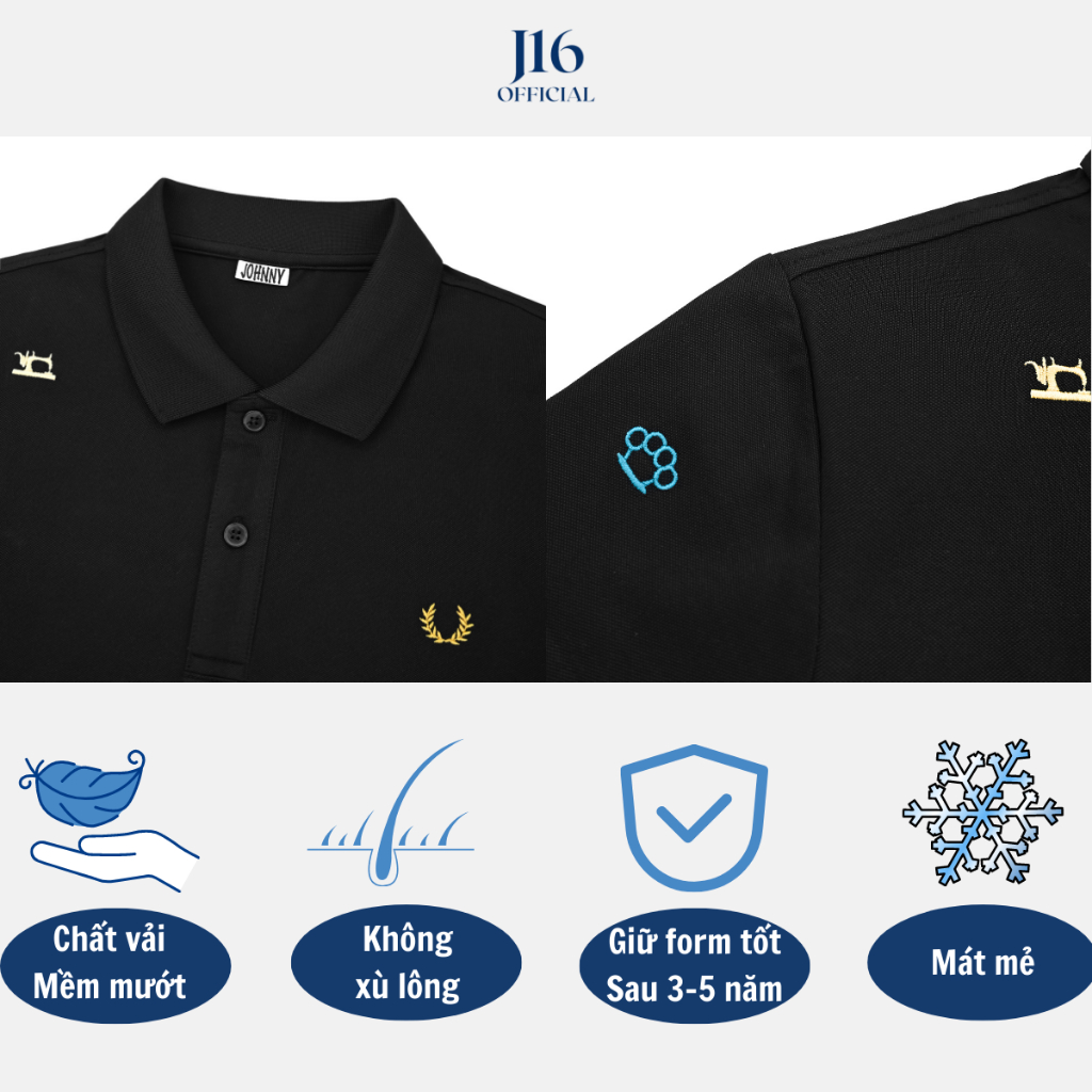 Áo Polo Nam Có Cổ NeO Vải Cá Sấu Gai Mắt Chim Thoáng Khí Co Giãn 4 Chiều  - J16