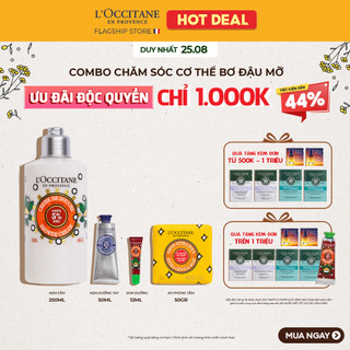 Combo kem tắm bơ đậu mỡ hạt dẻ l'occitane shea chestnut shower cream 150ml