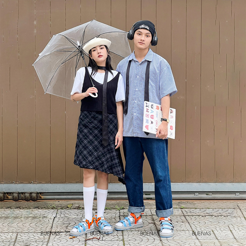 Sandal nam nữ Buenas Sport 6879 unisex, dép quai hậu học sinh thời trang, trẻ trung