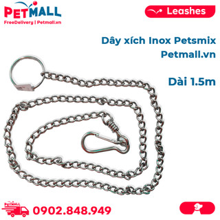 Dây xích Inox Petsmix dài 1.5m Petmall
