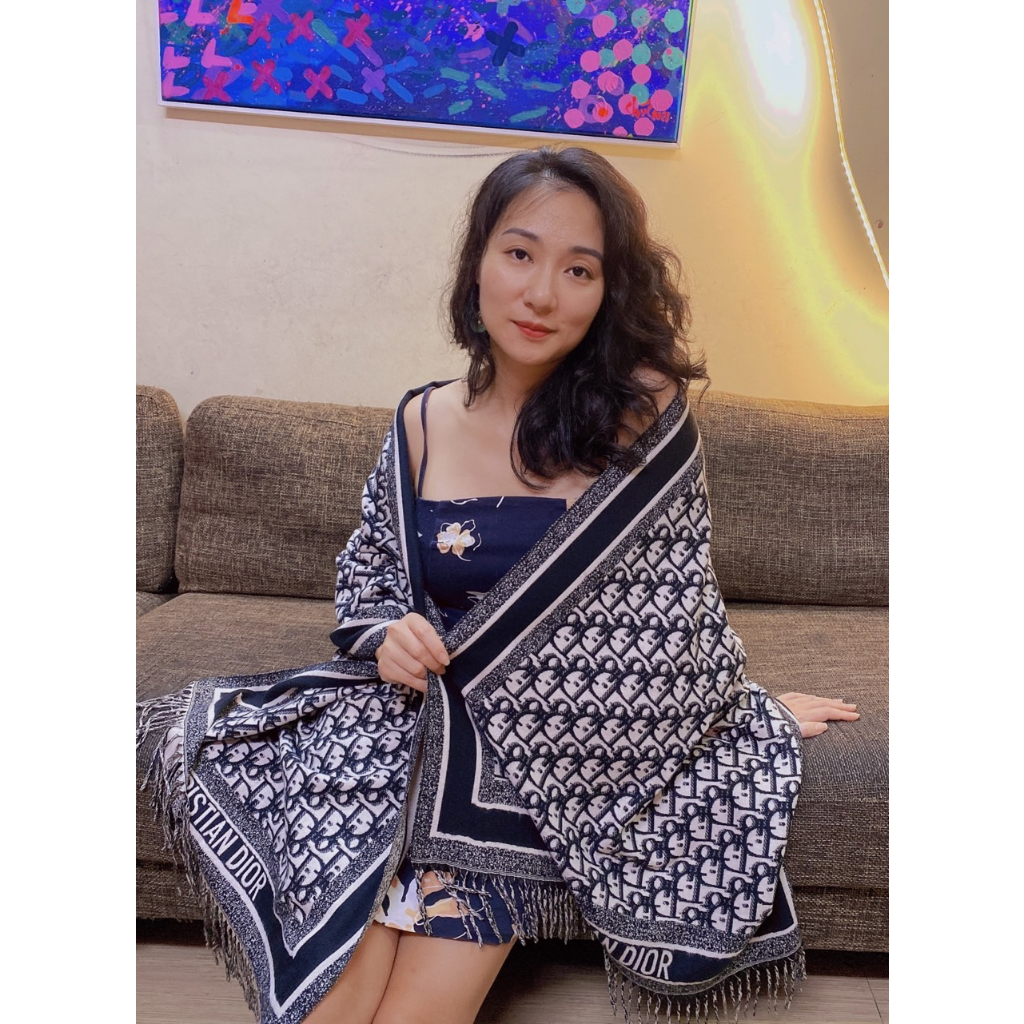 Khăn Choàng Dạ Hiệu Bản Dài 75x180cm - Khăn Dạ Lông Vũ Hàng Có Sẵn