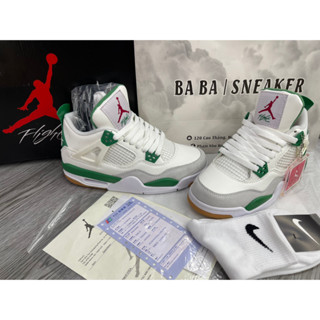 Giày Cao Cấp Thể Thảo Sneaker JD4 Re/tro Pi/ne Green Trắng Xanh Lá SIêu Xinh Ảnh Thật + freeship + Tặng Tất