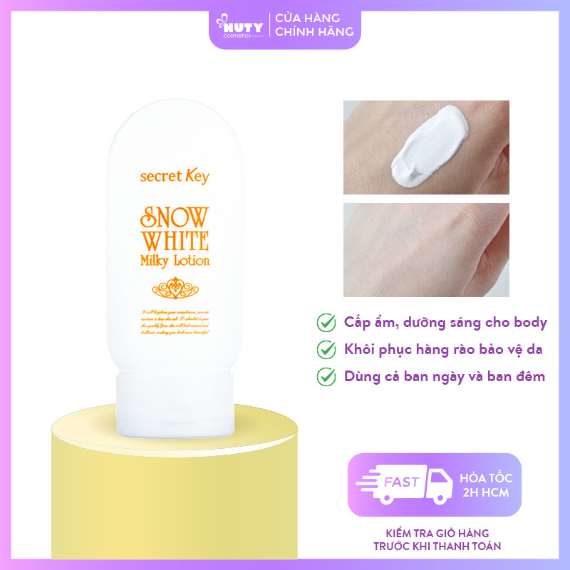 Sữa Dưỡng Trắng Da Secret Key Snow White Milky Lotion (120g)