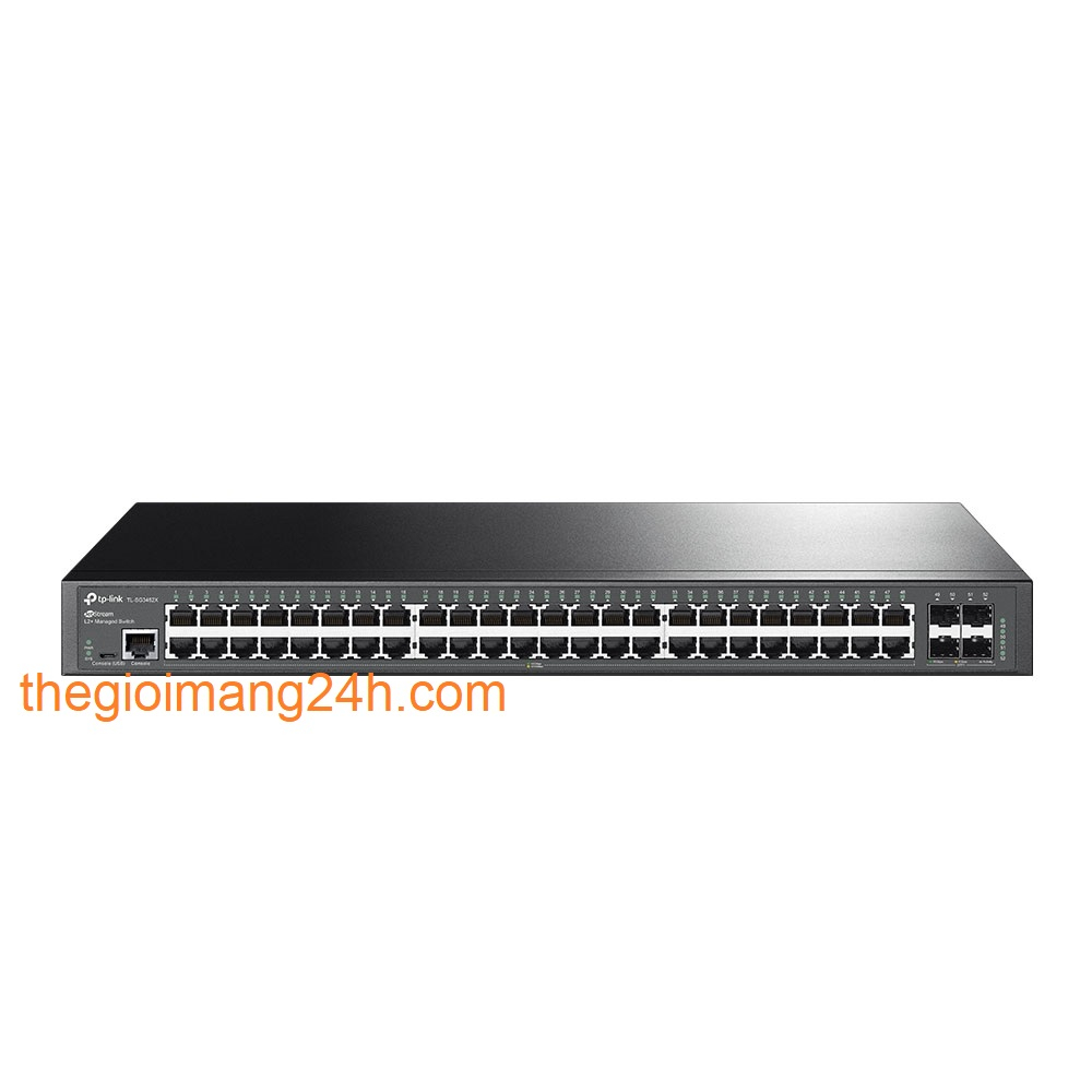 Switch Quản Lý TP-Link TL-SG3452X JetStream 48-Port Gigabit L2+ với 4 slot 10GE SFP+. Hàng chính hãng