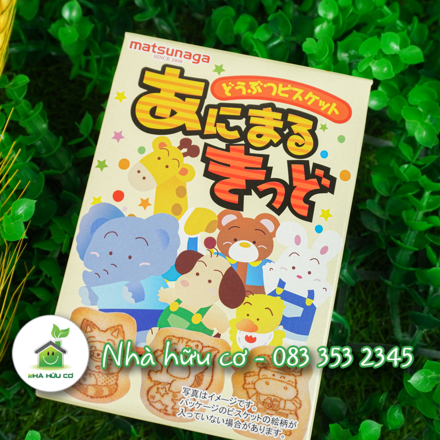 Bánh ăn dặm cho bé hình thú Matsunaga 35g - Date: 10/2024 - Nhà hữu cơ