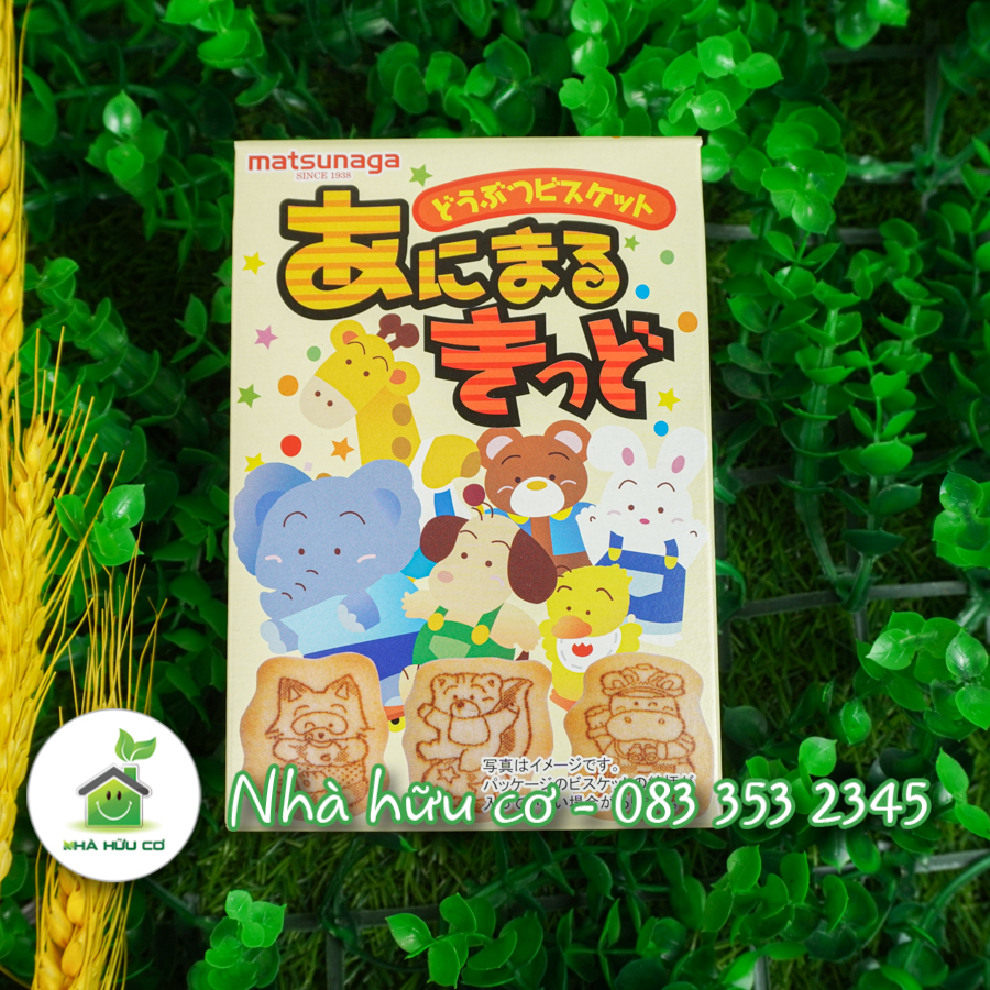 Bánh ăn dặm cho bé hình thú Matsunaga 35g - Date: 10/2024 - Nhà hữu cơ