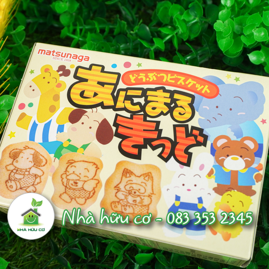 Bánh ăn dặm cho bé hình thú Matsunaga 35g - Date: 10/2024 - Nhà hữu cơ