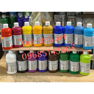 Combo màu tô tượng, màu poster 500ml sunway combo 10 màu