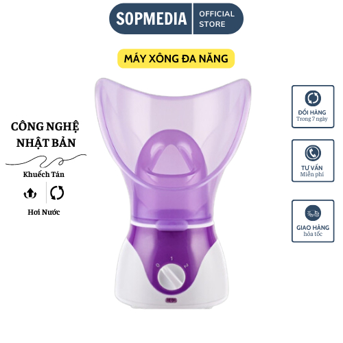 Máy xông mặt thảo dược đa năng SOP MEDIA chính hãng xông mũi họng hiểu quả làm đẹp da