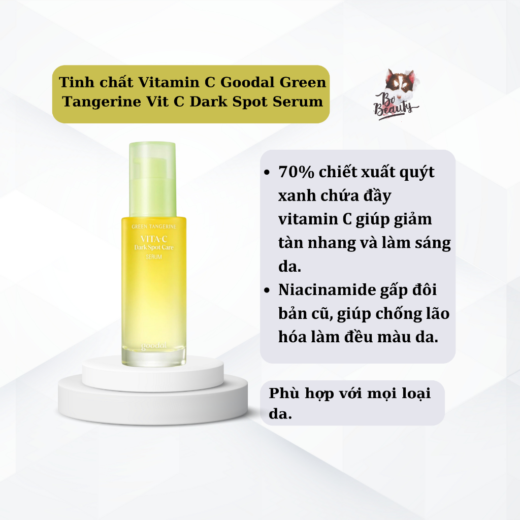 Tinh chất Vitamin C Goodal Green Tangerine Vit C Dark Spot Serum  dưỡng sáng da mờ thâm