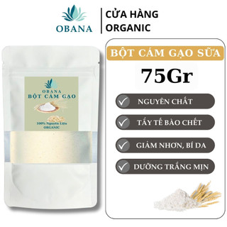 Bột mặt nạ cám gạo nguyên chất organic - obana trắng da,dưỡng ẩm,mờ thâm sạm,bột cám gạo,bột mặt nạ cám gạo