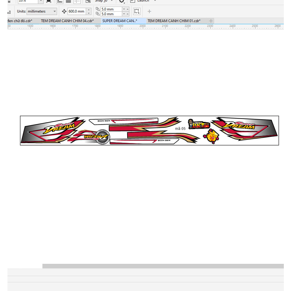 Tem dream 3 lớp chống phai màu