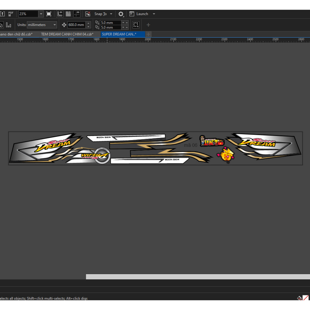 Tem dream 3 lớp chống phai màu