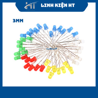 Led 3mm đầy đủ các màu thông dụng chất lượng tốt - Linh kiện HT