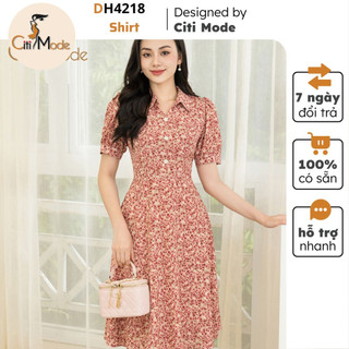 Đầm công sở CITI MODE FASHION thiết kế dáng xoè hoa nhí cổ đức DH4218