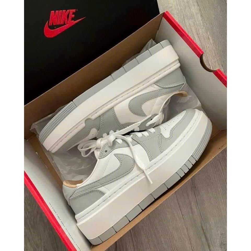 Giày Air Jordan 1 Elevate xám xanh đế cao cổ thấp, giày JD 1 Air đế bánh mì nữ hồng vàng hottrend 2023 mới cao cấp