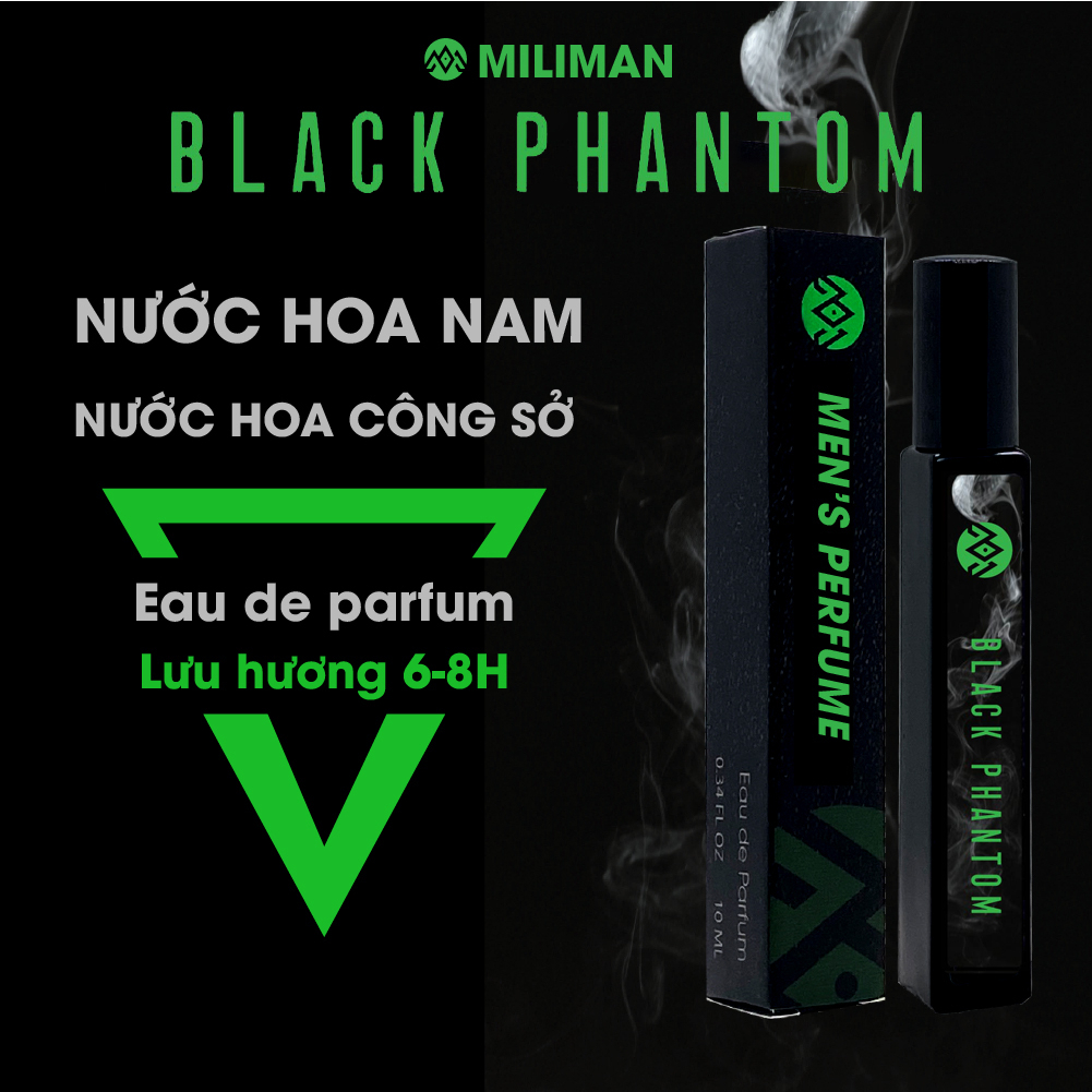 Nước Hoa Nam Cao Cấp Black Phantom MILIMAN 10ml
