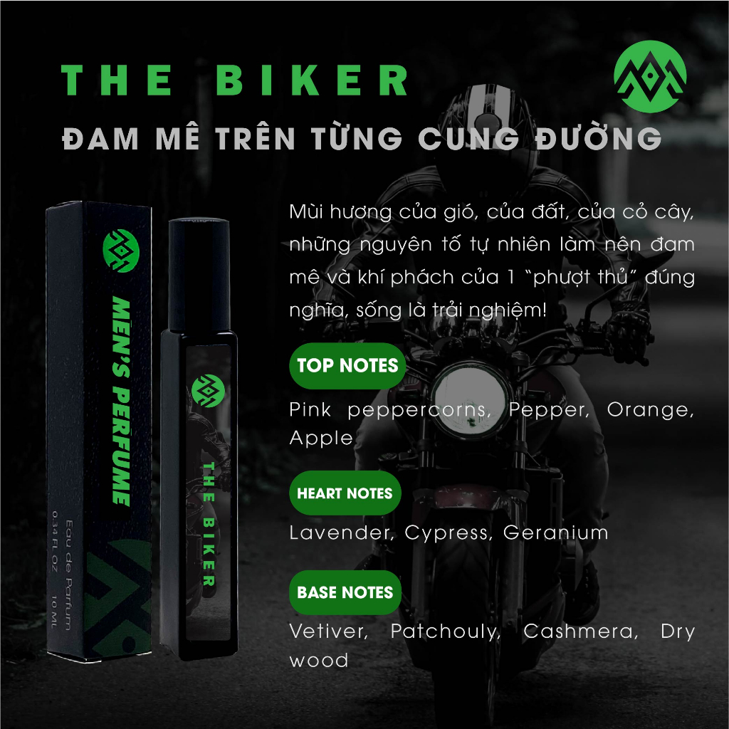 Nước Hoa Nam Giới Đam Mê Trên Từng Cung Đường The Biker MILIMAN 10ml