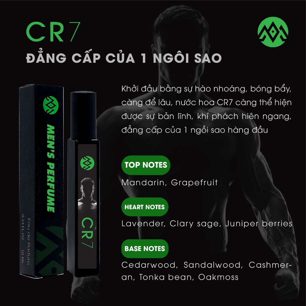 Nước Hoa Nam Đăng Cấp Ngôi Sao CR7 MILIMAN 10ml