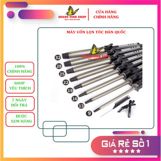 Máy uốn tóc uốn lọn trục xoay được {đủ size 9 - 32} tặng 1 lược nhọn 2 kẹp cá sấu