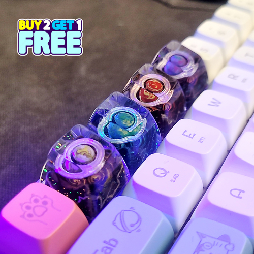 Galaxy keycap , nút bàn phím cơ các hành tinh , keycap artisan