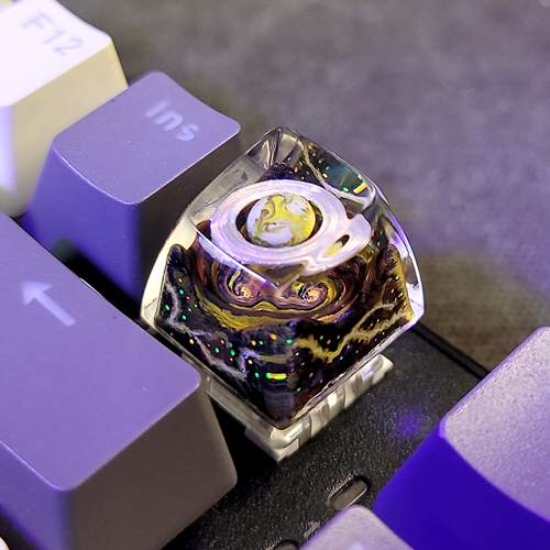 Galaxy keycap , nút bàn phím cơ các hành tinh , keycap artisan