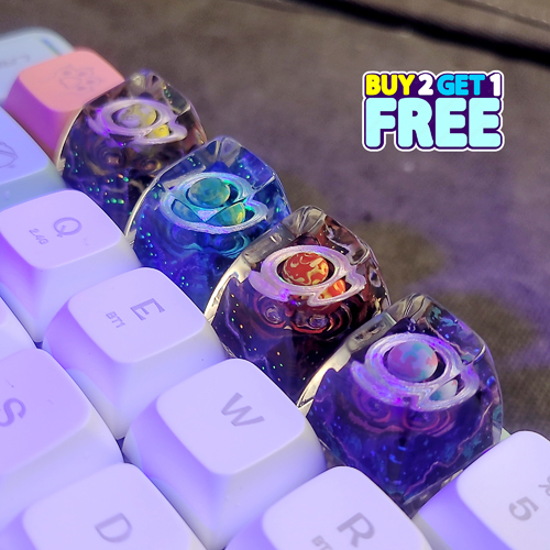 Galaxy keycap , nút bàn phím cơ các hành tinh , keycap artisan