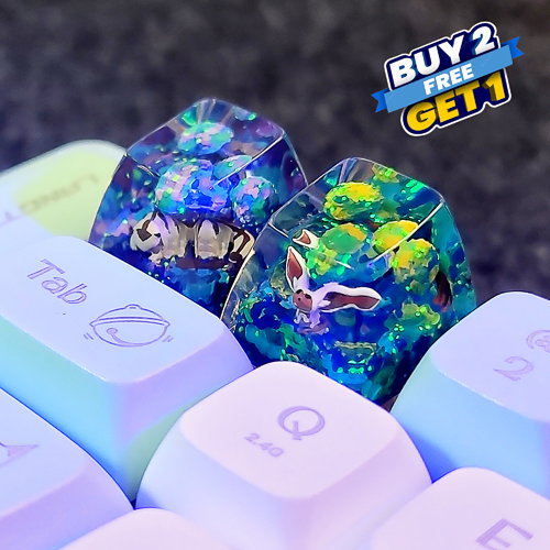 Appa keycap , momo keycap , nút bàn phím cơ appa và momo , anime keycap, artisan keycap