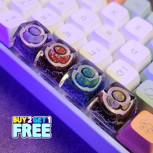 Galaxy keycap , nút bàn phím cơ các hành tinh , keycap artisan