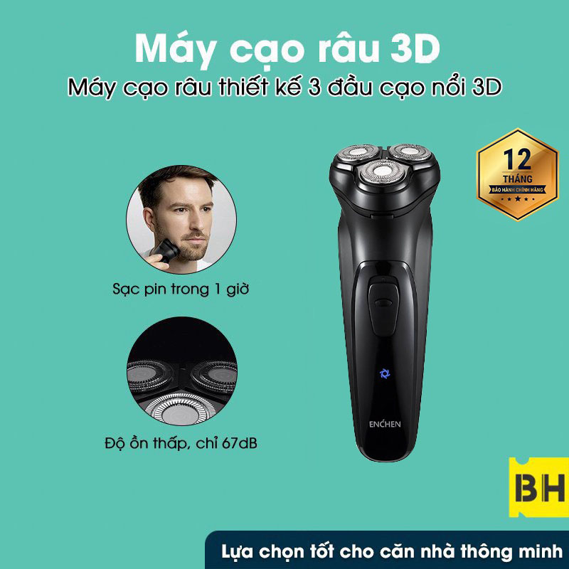Máy cạo râu Blackstone Blackstone 3 chống nước IPX7-Sạc USB và pin tiện lợi,Bảo hành 12 tháng