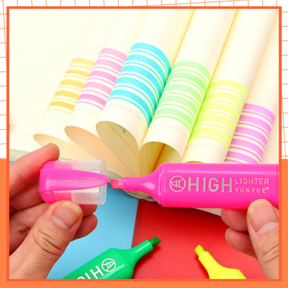 Bút Đánh Dấu Highlight Dạ Quang 6 Màu