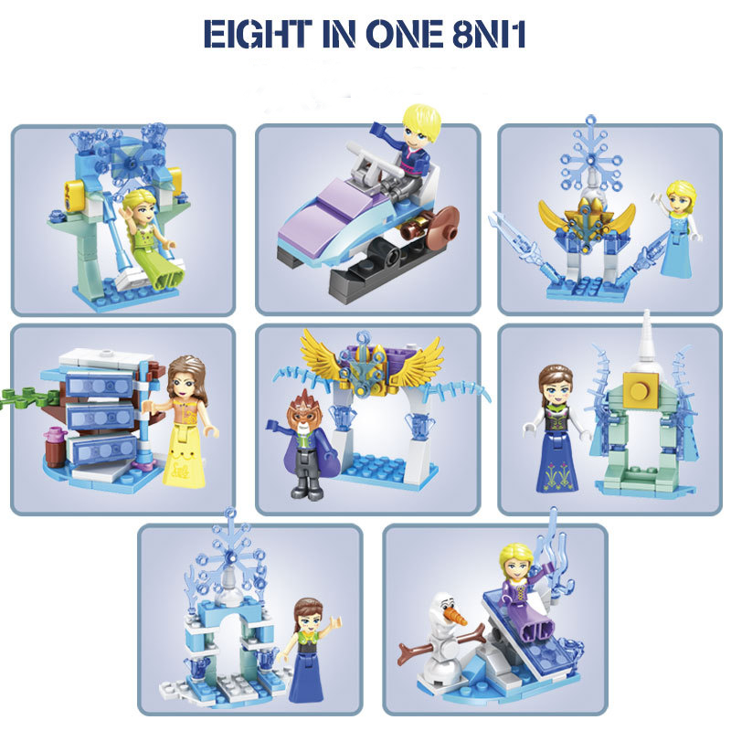 Mô hình lắp ráp lâu đài ELSA, lego lâu đài ELSA - Đồ chơi thông minh phát triển tư duy cho bé từ 6 tuổi, quà tặng bé gái