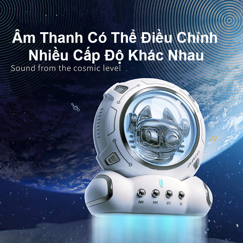 Loa Bluetooth Phi Hành Gia JOJO CAT Tích Hợp Led Nhiều Màu,Bass Cực Mạnh,Âm Thanh Vòm Kết Nối Điện Thoại,Tivi,Laptop