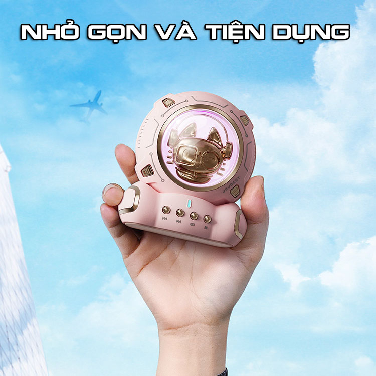 Loa Bluetooth Phi Hành Gia JOJO CAT Tích Hợp Led Nhiều Màu,Bass Cực Mạnh,Âm Thanh Vòm Kết Nối Điện Thoại,Tivi,Laptop
