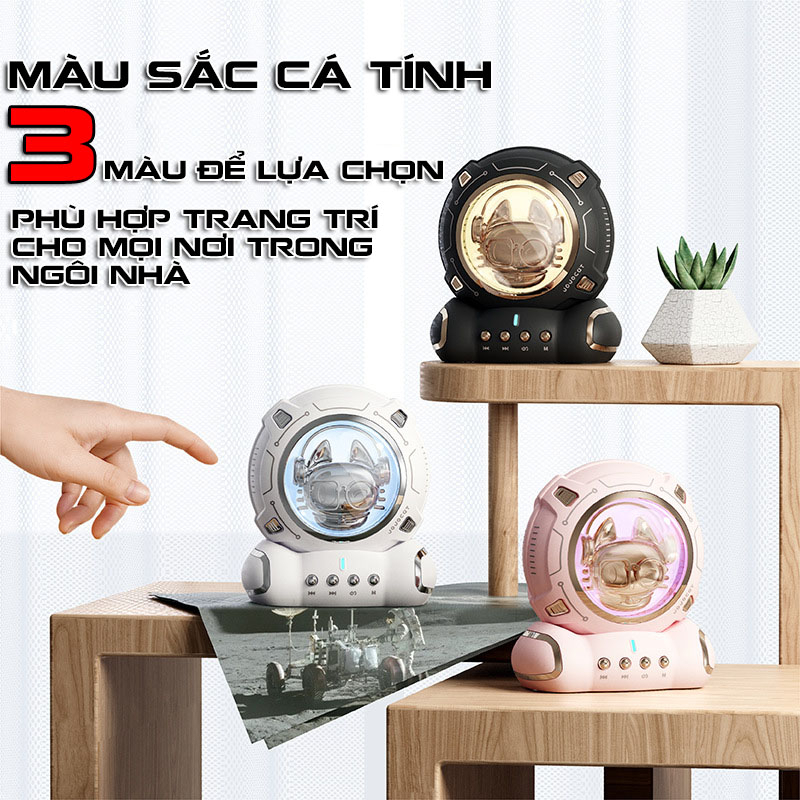 Loa Bluetooth Phi Hành Gia JOJO CAT Tích Hợp Led Nhiều Màu,Bass Cực Mạnh,Âm Thanh Vòm Kết Nối Điện Thoại,Tivi,Laptop