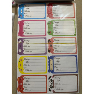 Giấy Dán Nhãn Lớn ( xấp /5 tờ  ) ( Hình Ngẫu Nhiên )