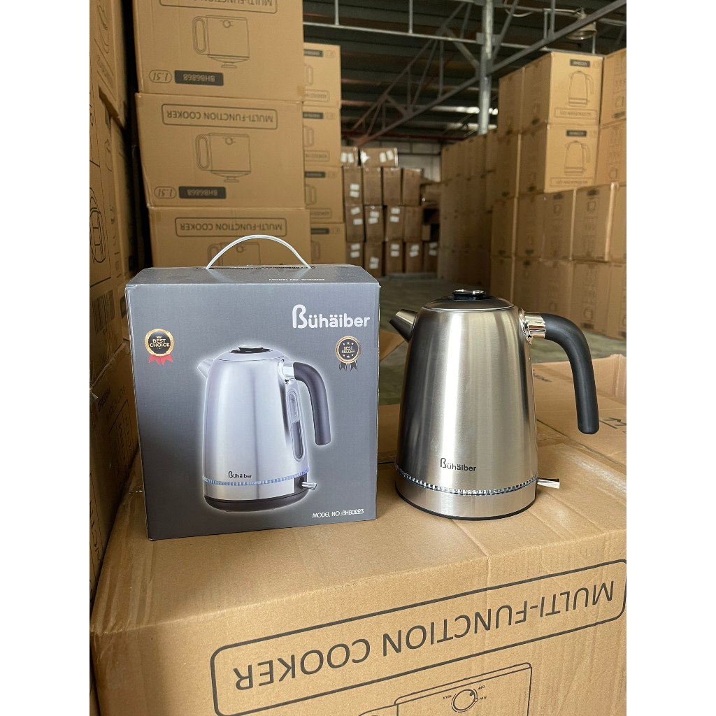 Ấm Siêu Tốc Inox Thế Hệ Mới Bühäiber 1.7L BHB0223 - Hàng Chính Hãng Bảo hành 12 Tháng