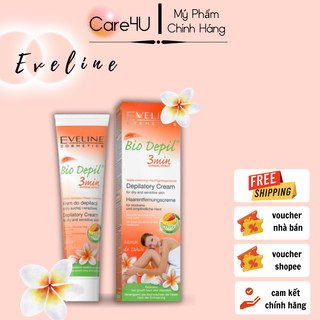 [Tặng son dưỡng hương Dừa] Kem tẩy lông hữu cơ Eveline Bio Depil 125ml ( Chân, tay, nách, Bikini)