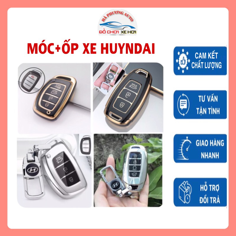 Móc khóa kèm bao ốp bảo vê chìa khóa xe huyndai Accent 2019, Accent 2021, Tucson, i10, Creta 2022, E