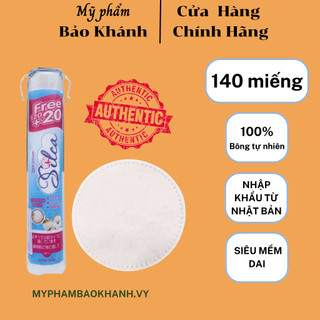 Bông tẩy trang silca nhật bản 100% cotton 140 miếng