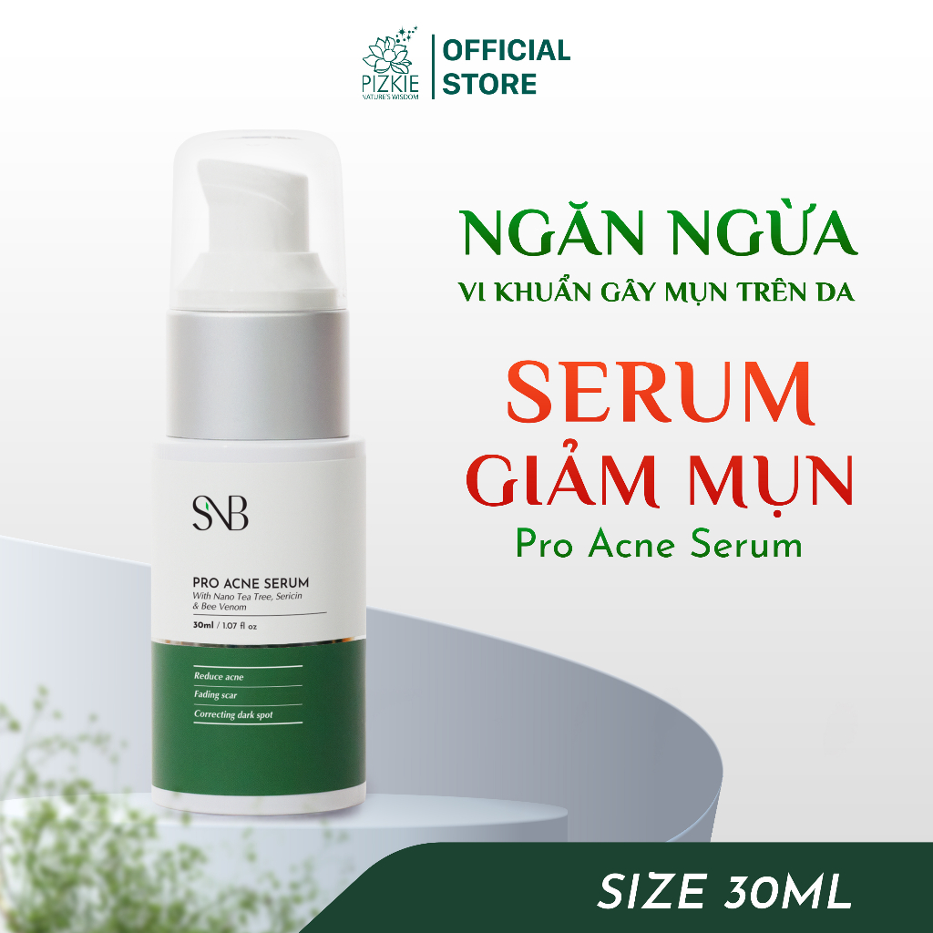 Combo Tinh Chất Giảm Mụn PRO ACNE SERUM SNB 30ml - Dùng Cho Mụn Bọc, Mụn Mủ, Mụn Đầu Đen, Đầu Trắng