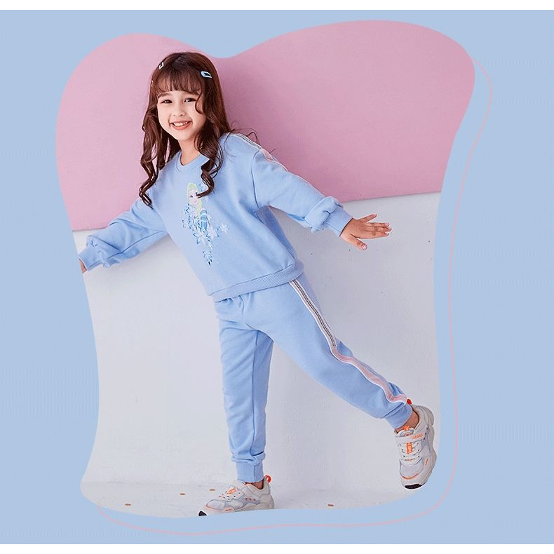 Bộ Đồ Thể Thao Dài Tay In Hình Công Chúa Aisha Chất Cotton Đẹp Cho Bé Gái BƠ MỠ HOUSE