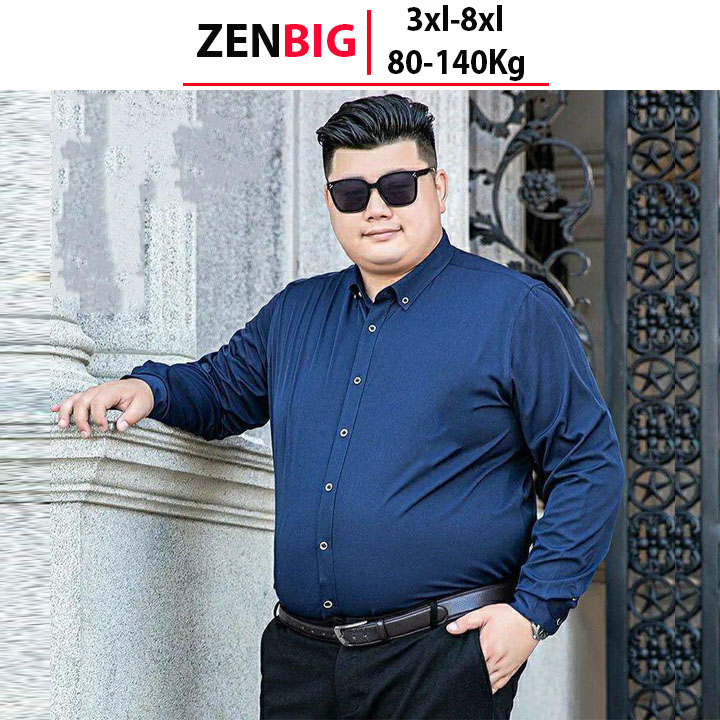 áo sơ mi dài tay nam bigsize dành cho người béo size lớn từ 3xl-8xl
