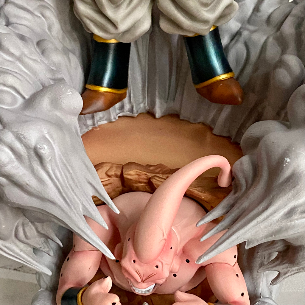 Mô hình Majin Buu cực chất cao 30CM - Mô hình kid buu đứng trên super buu - Kid Buu figure classF1 - Dragonball