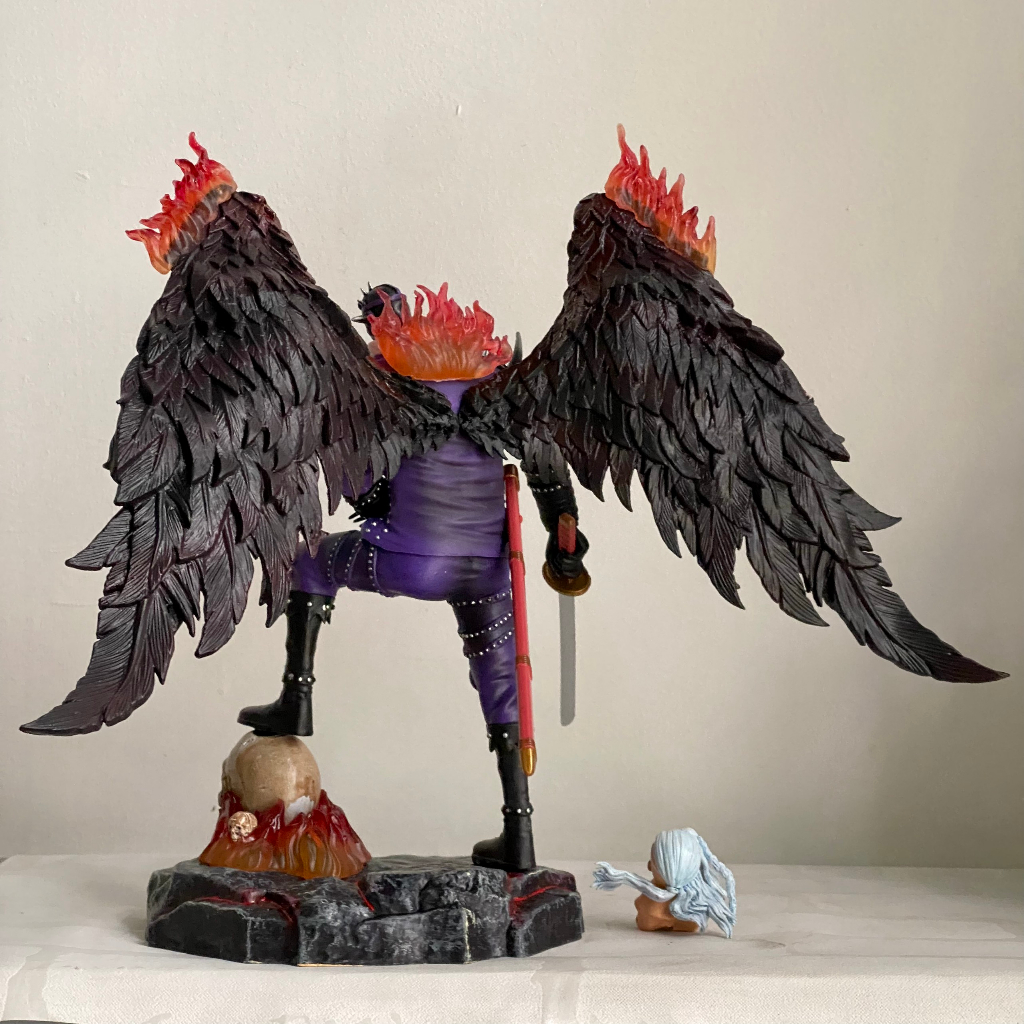 Mô hình nhân vật King Hỏa hoạn trong băng Kaido - Mô hình King cao 33cm có 2 đầu thay thế - One piece figure