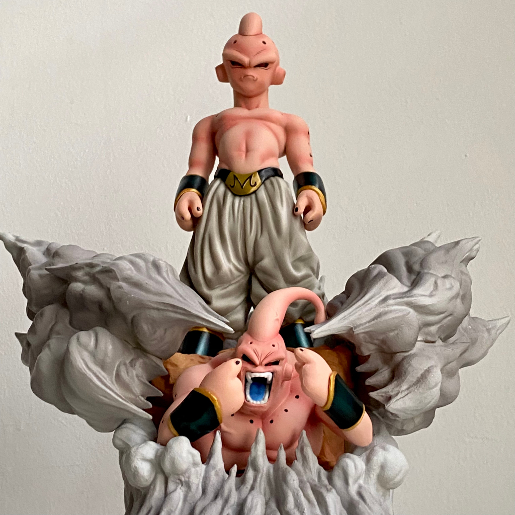 Mô hình Majin Buu cực chất cao 30CM - Mô hình kid buu đứng trên super buu - Kid Buu figure classF1 - Dragonball
