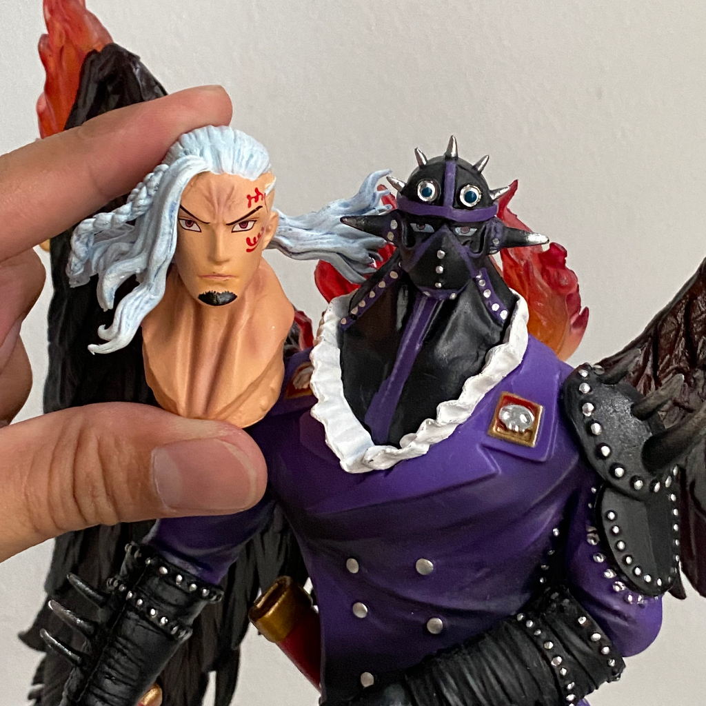Mô hình nhân vật King Hỏa hoạn trong băng Kaido - Mô hình King cao 33cm có 2 đầu thay thế - One piece figure