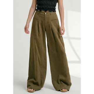 Quần linen suông ống rộng Linen Trousers - oula studios