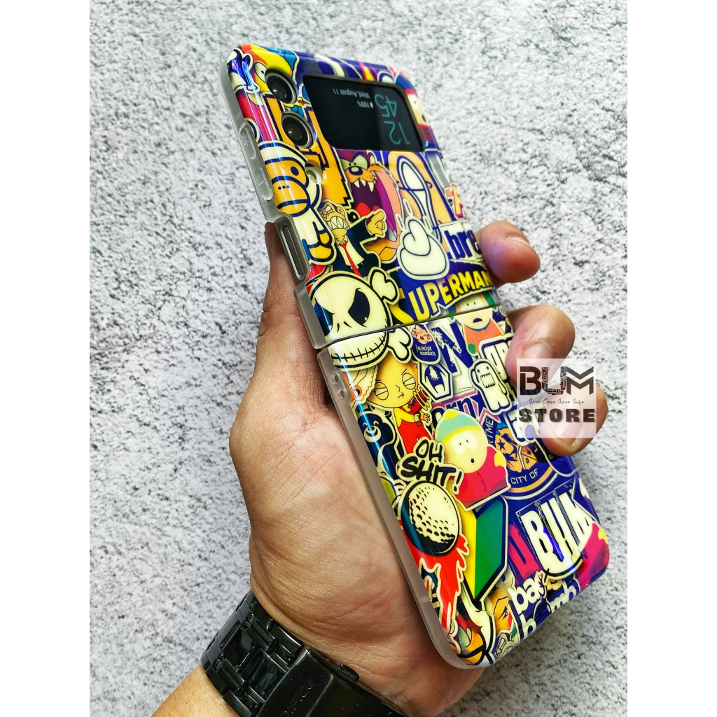 Ốp Lưng Họa Tiết Graffiti Samsung Galaxy Z FLIP 5 / Z FLIP 4 / Z FLIP 3 - BUM STORE GALAXY CASE