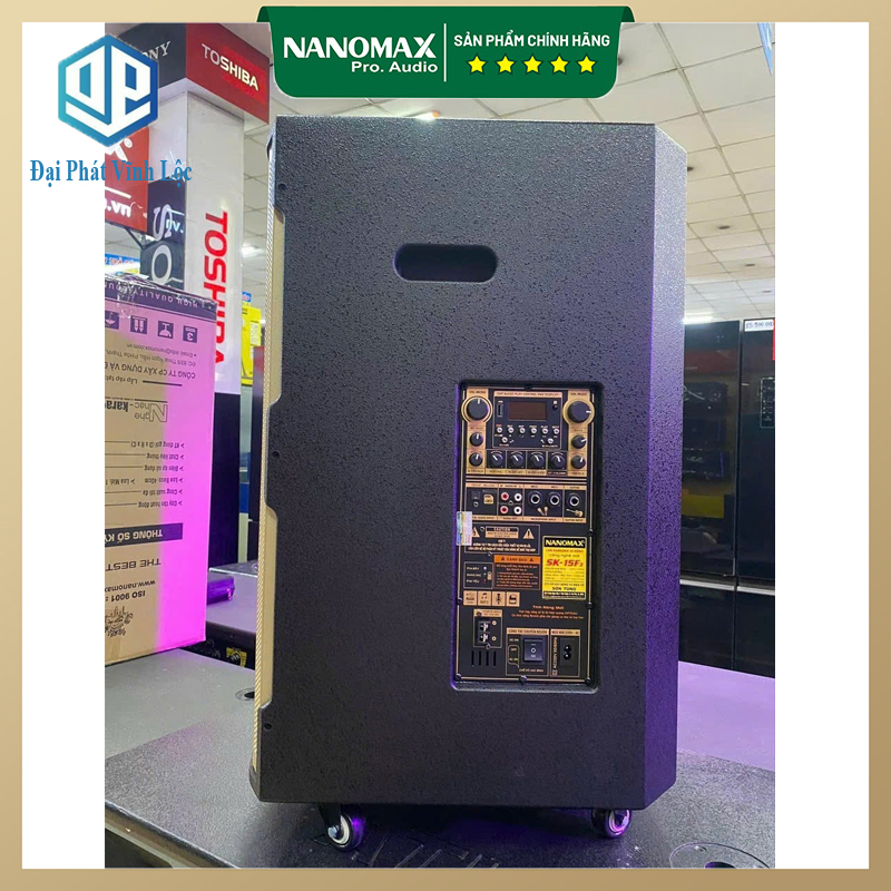 Loa Kéo Nanomax SK-15F3 Bass 40cm 680w Karaoke Bluetooth Công Suất 680w Tặng Kèm Cặp Micro Hát Karaoke
